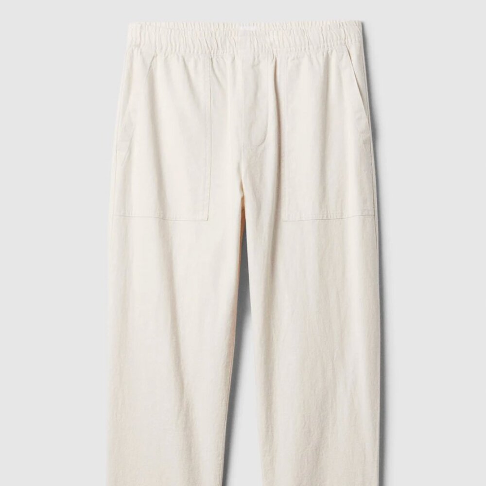 GAP Factory Easy Linen-Blend Utility Pants, Tan Chino, Medium, NWOT - Picture 5 of 5